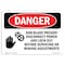 Signmission OSHA Danger Sign, Saw Blade Present Disconnect, 14in X 10in Rigid Plastic, 14" W, 10" H, Landscape OS-DS-P-1014-L-2447 - alternate 1